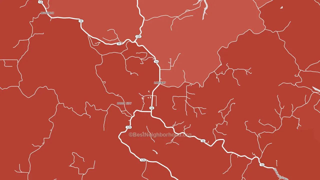 Lakeway, AR block-group political-lean map