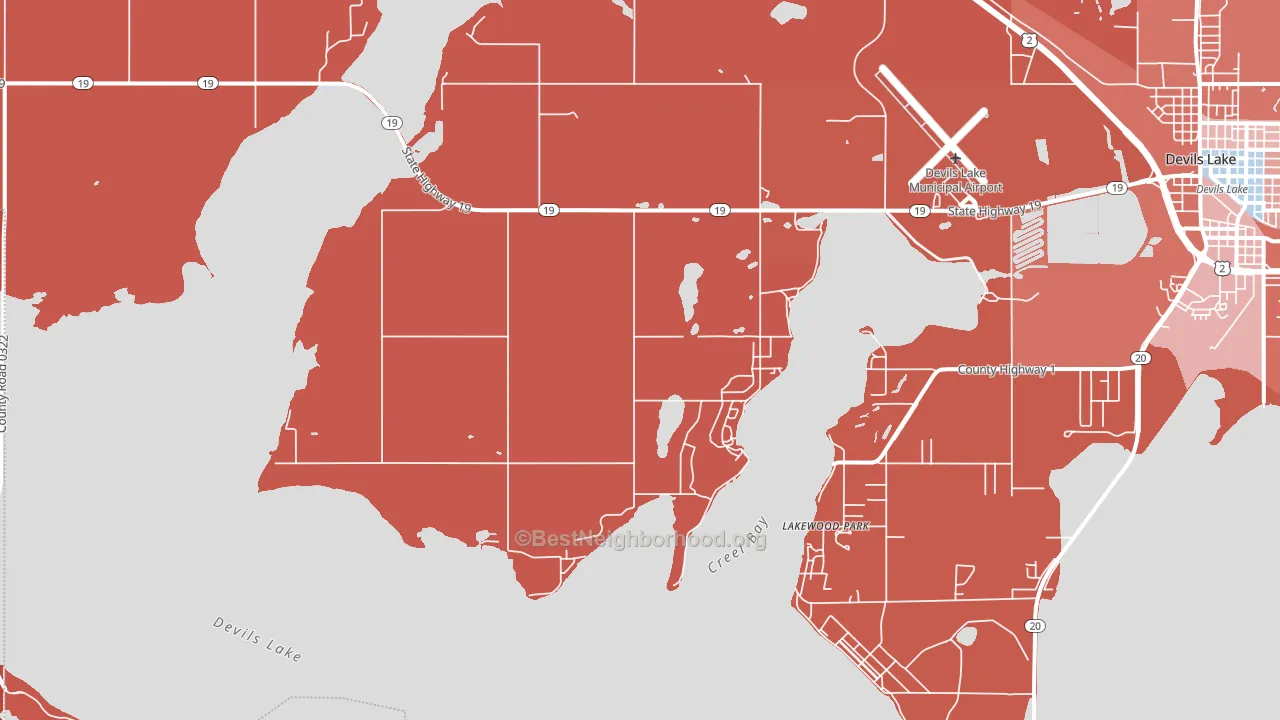 Lakewood Park, ND block-group political-lean map