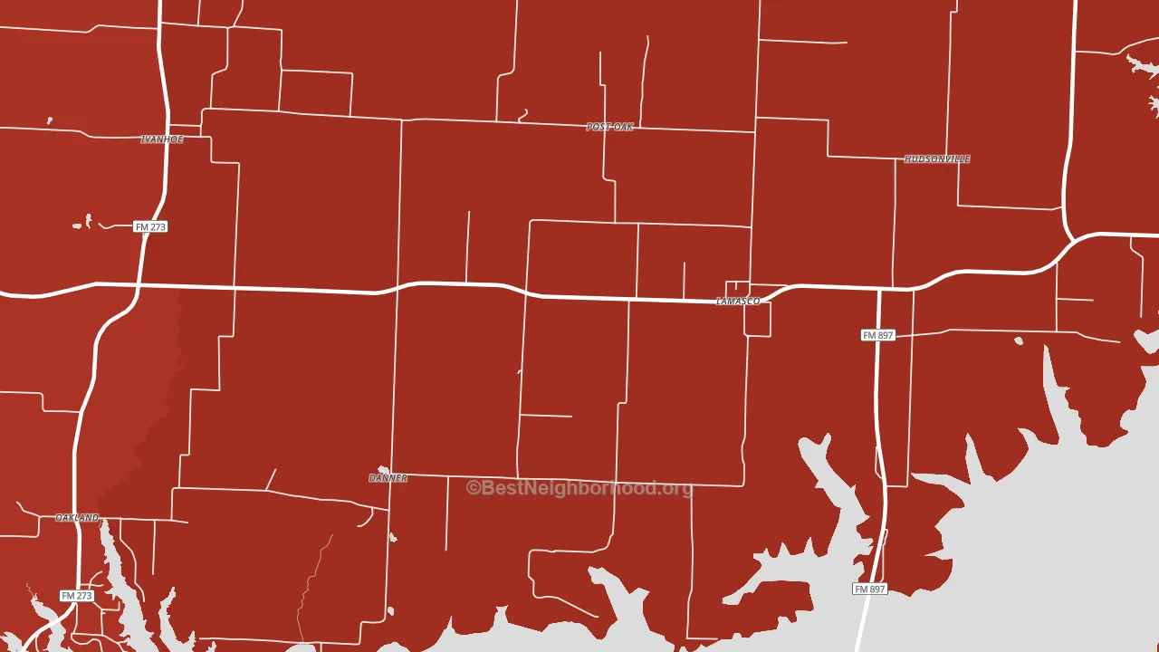 Lamasco, TX block-group political-lean map