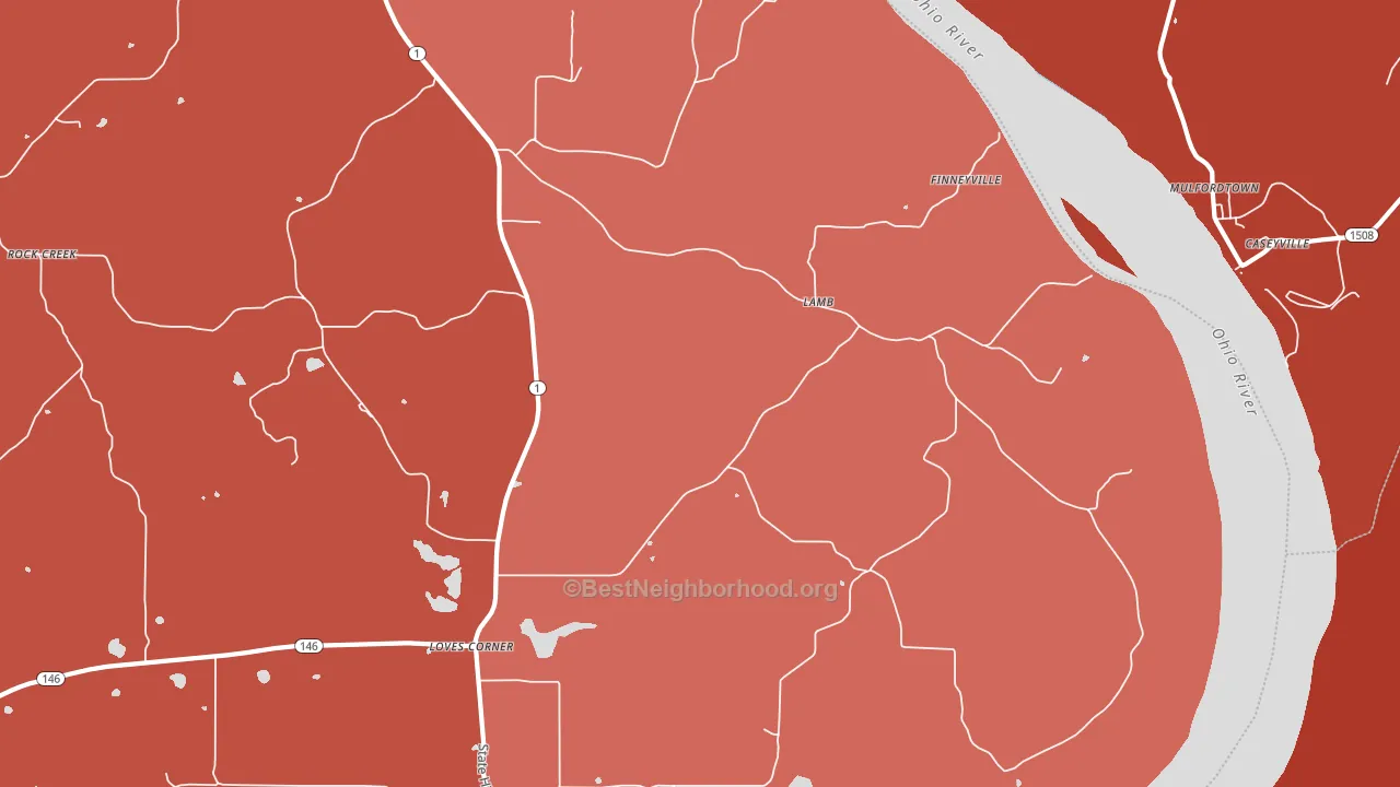 Lamb, IL block-group political-lean map