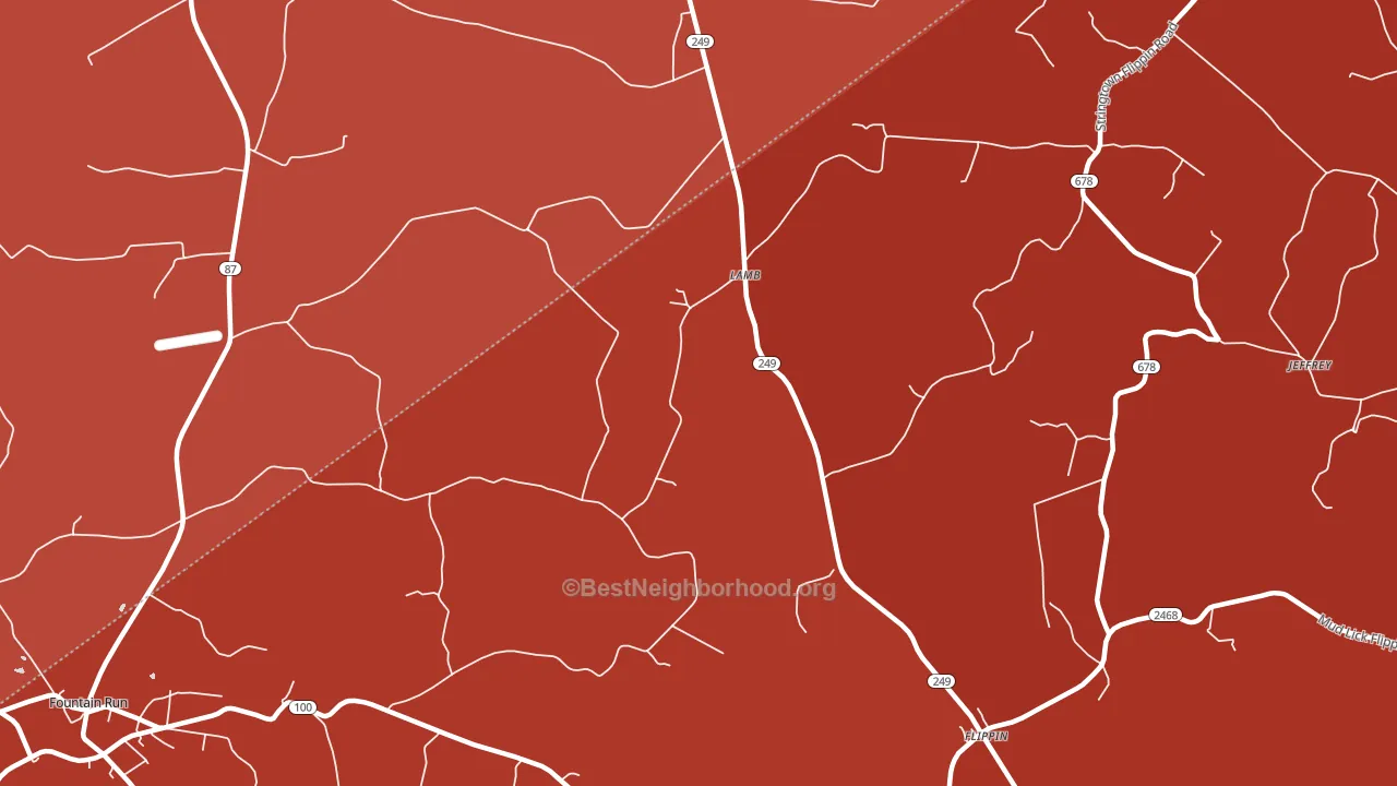 Lamb, KY block-group political-lean map