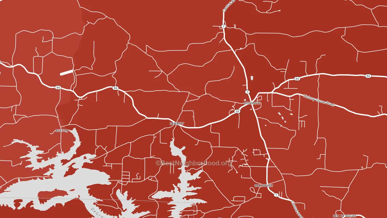 Lambert, AR block-group political-lean map