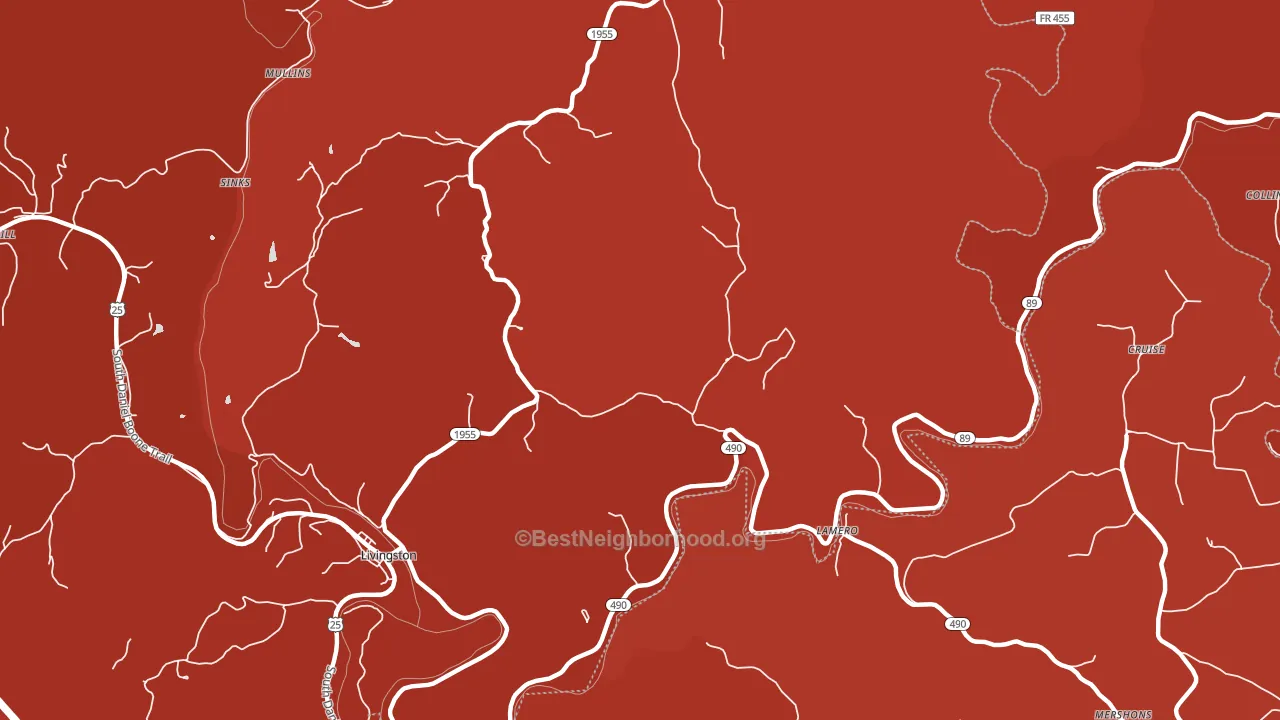 Lamero, KY block-group political-lean map