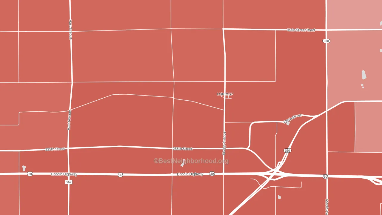 LaMoille, IA block-group political-lean map