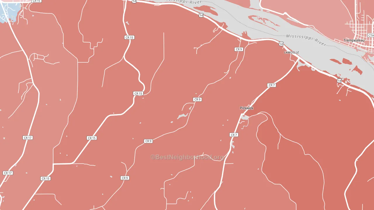 Lamoille, MN block-group political-lean map