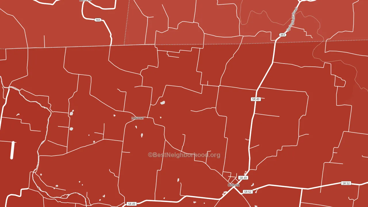 Lamont, TN block-group political-lean map