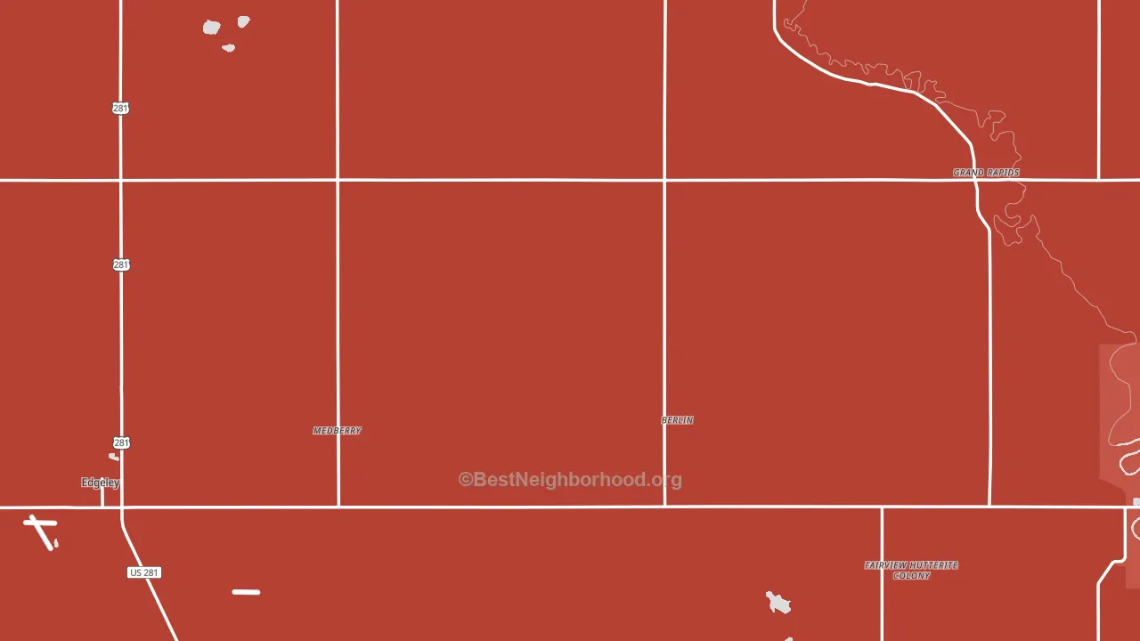 LaMoure County, ND block-group political-lean map