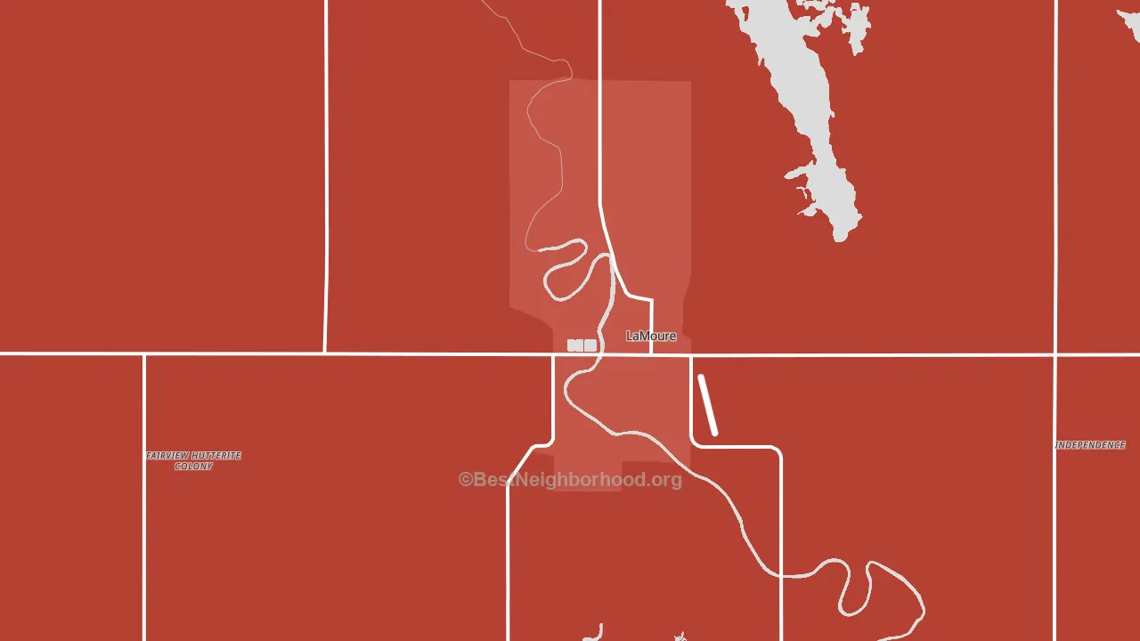 LaMoure, ND block-group political-lean map