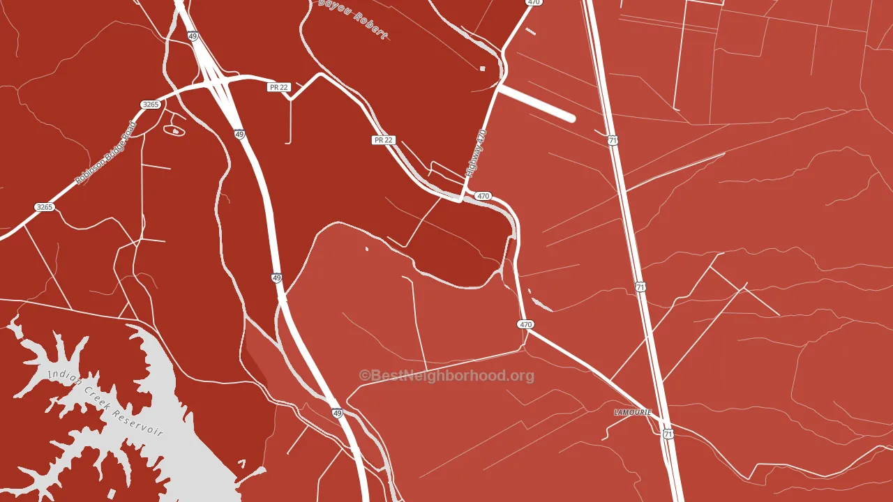 Lamourie, LA block-group political-lean map