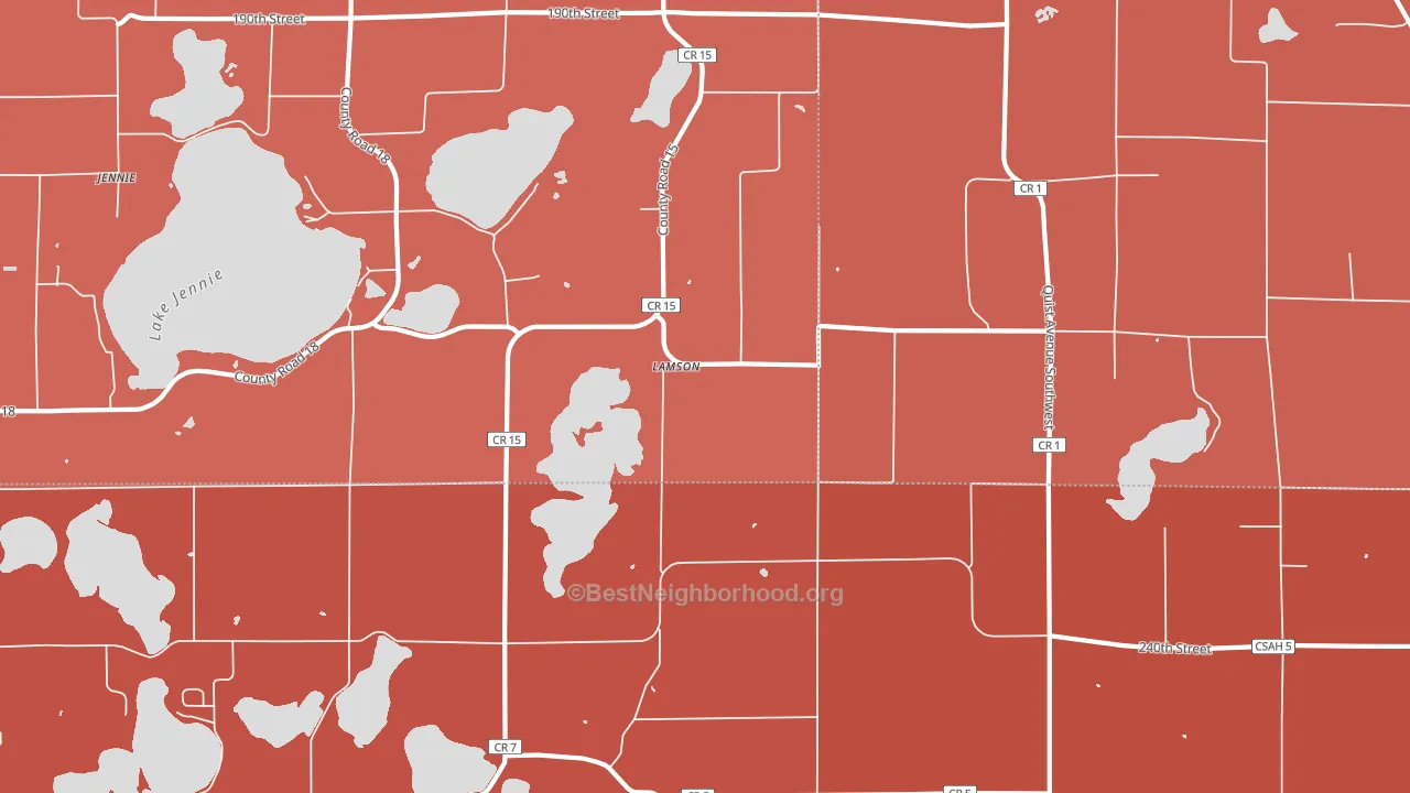 Lamson, MN block-group political-lean map