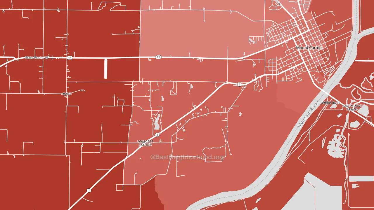 Lancaster, IL block-group political-lean map