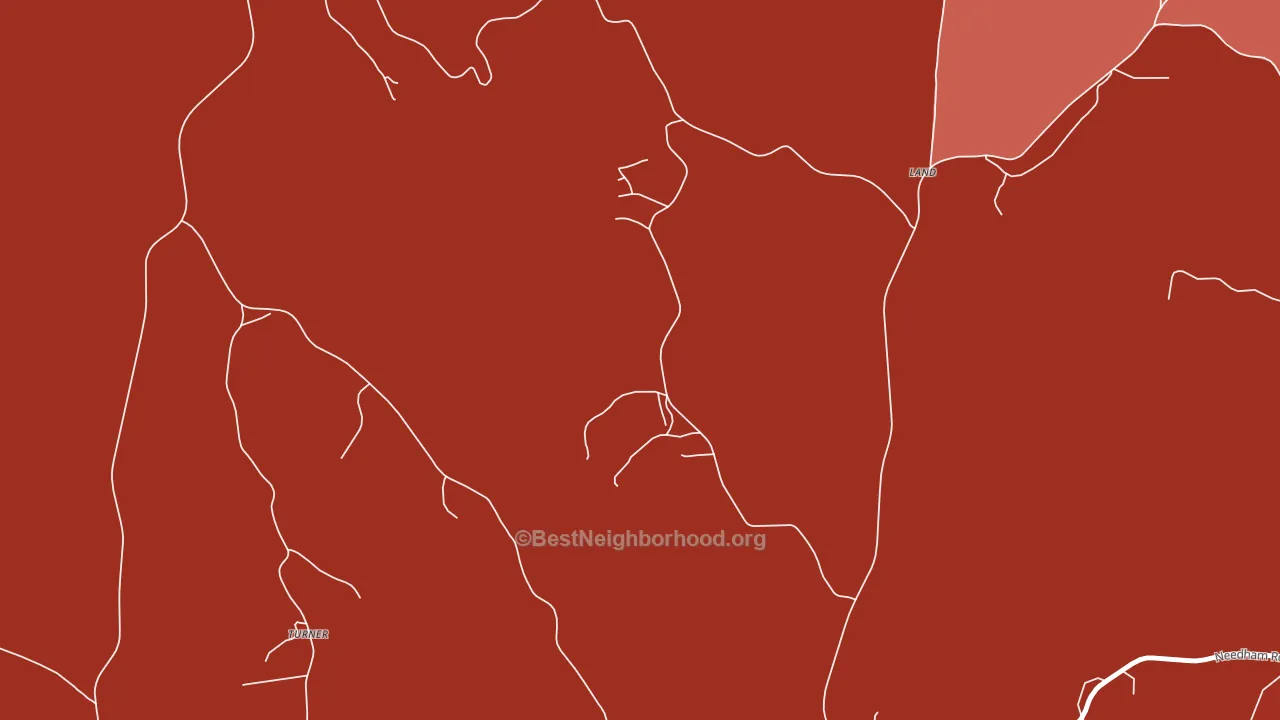 Land, AL block-group political-lean map