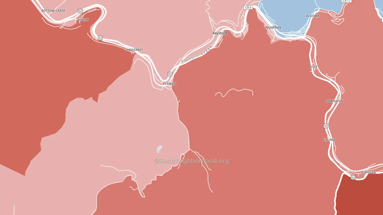 Landgraff, WV block-group political-lean map