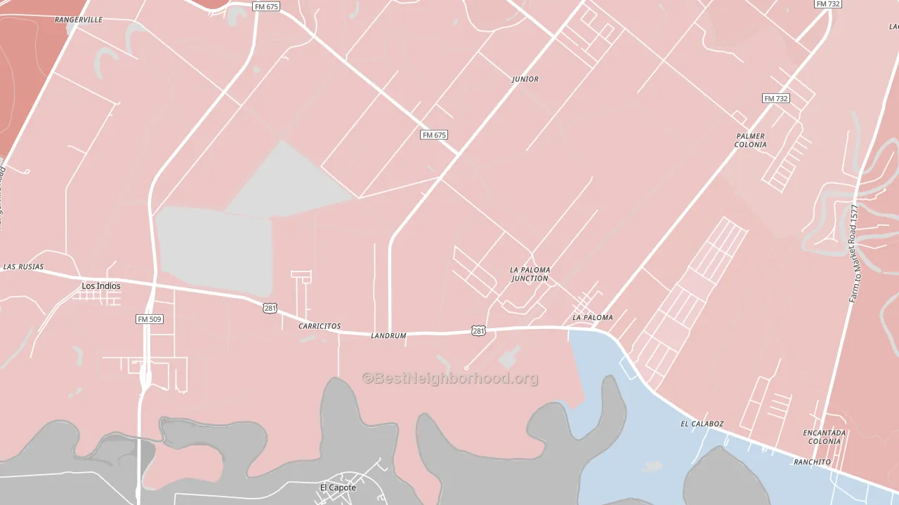 Landrum, TX block-group political-lean map