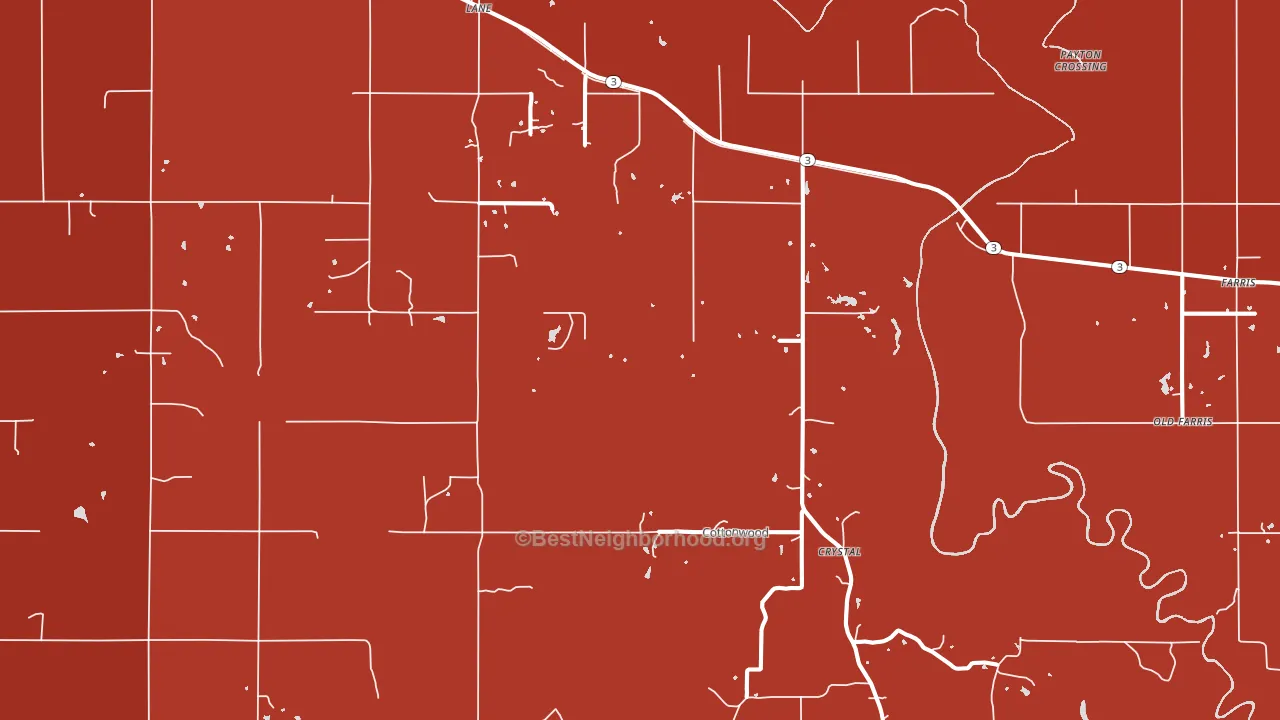 Lane, OK block-group political-lean map