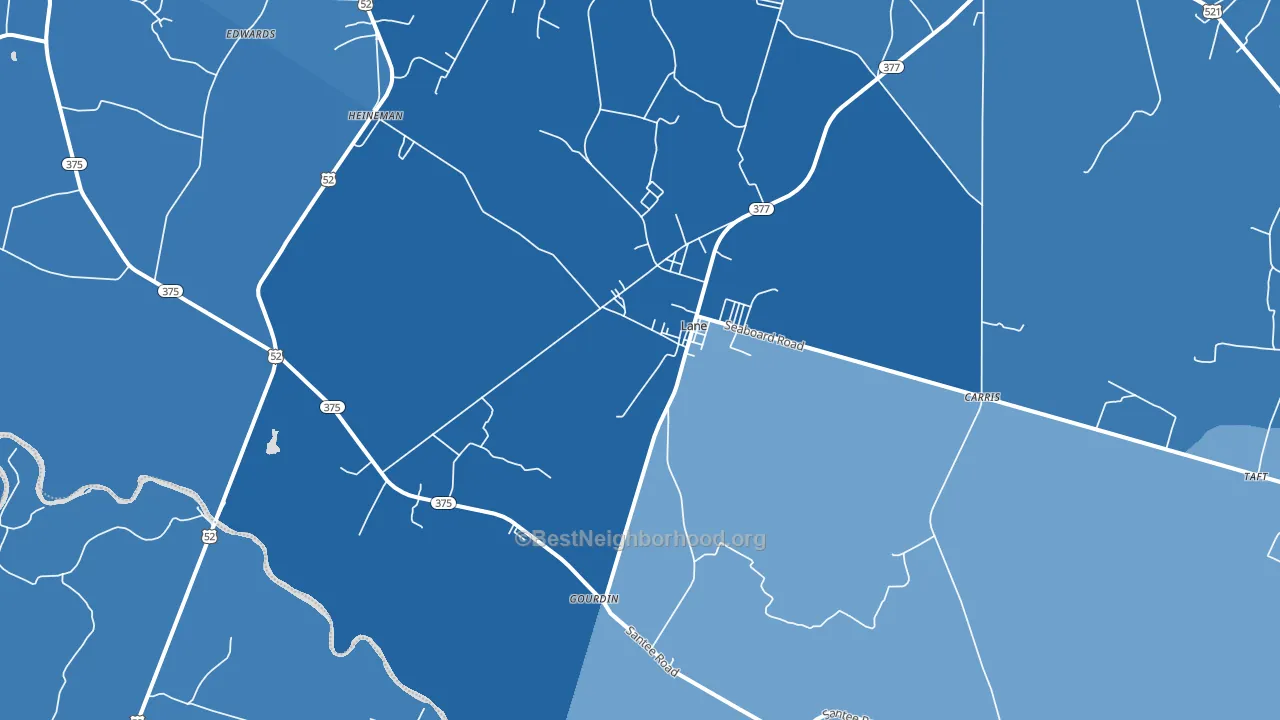 Lane, SC block-group political-lean map