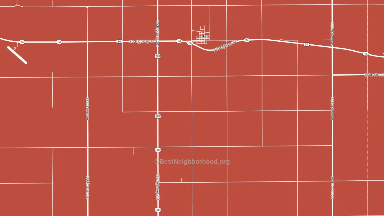 Lane, SD block-group political-lean map