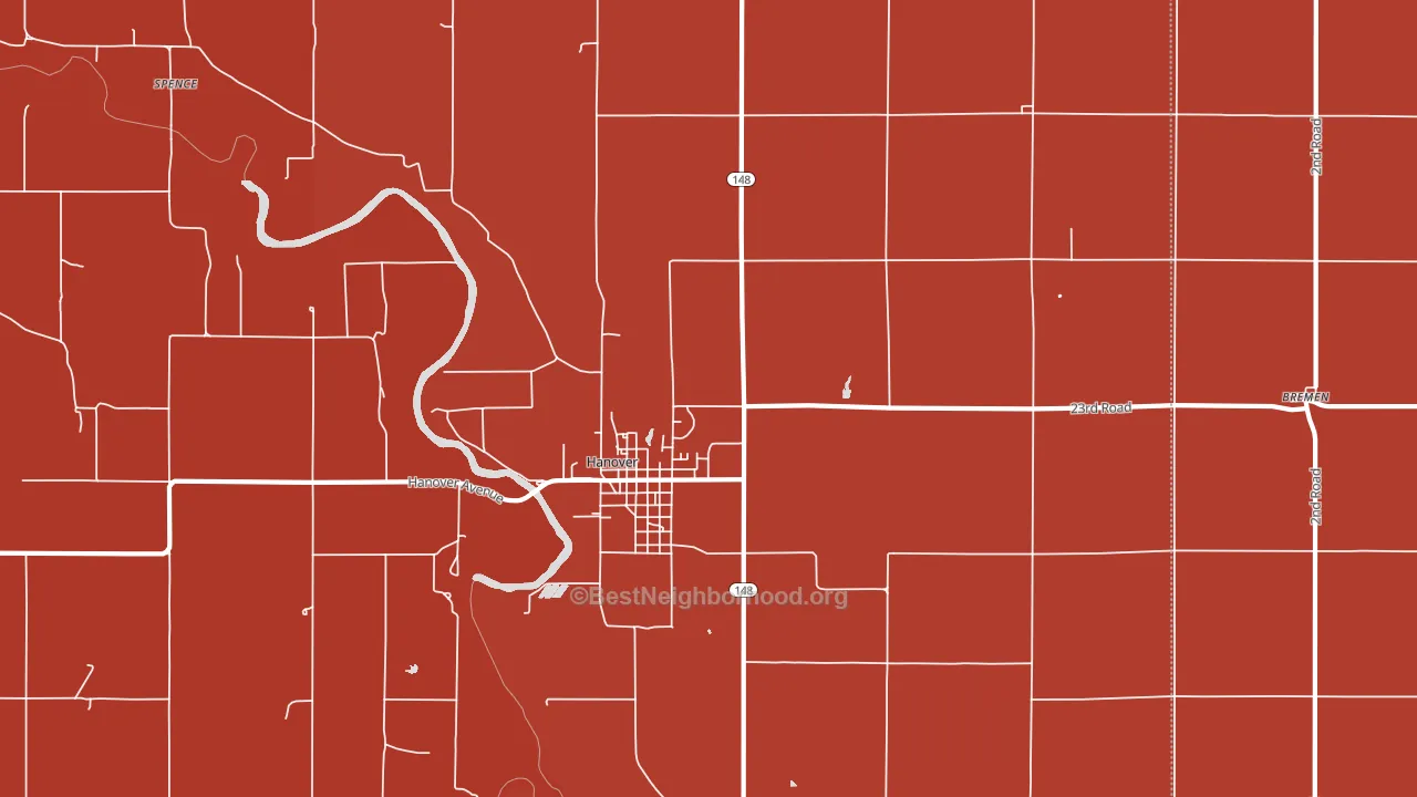Lanham, KS block-group political-lean map