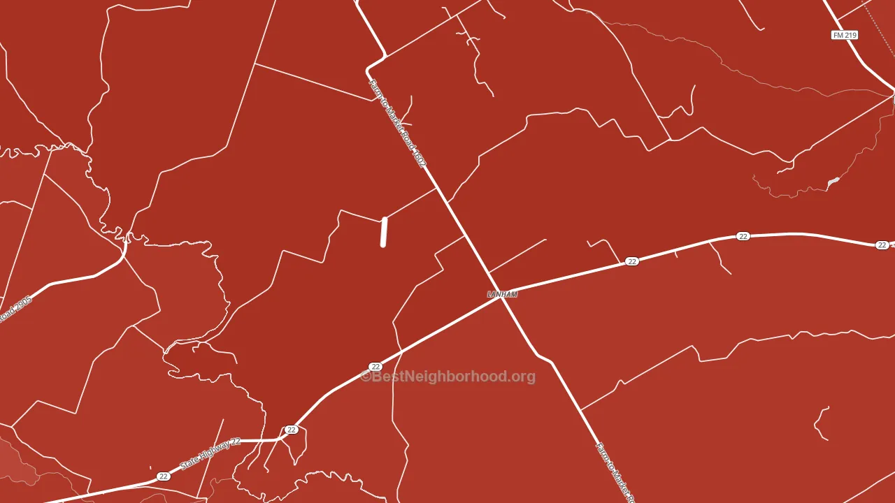 Lanham, TX block-group political-lean map