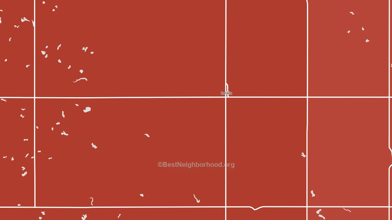 Lankin, ND block-group political-lean map