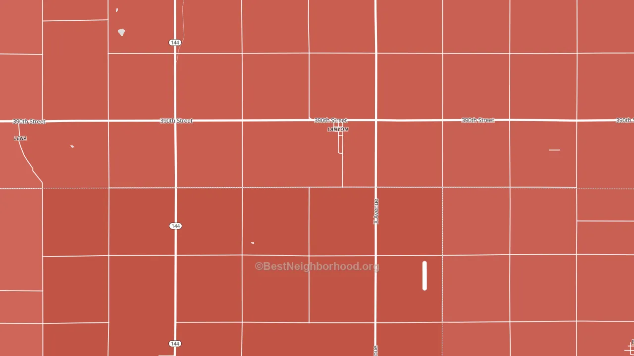 Lanyon, IA block-group political-lean map