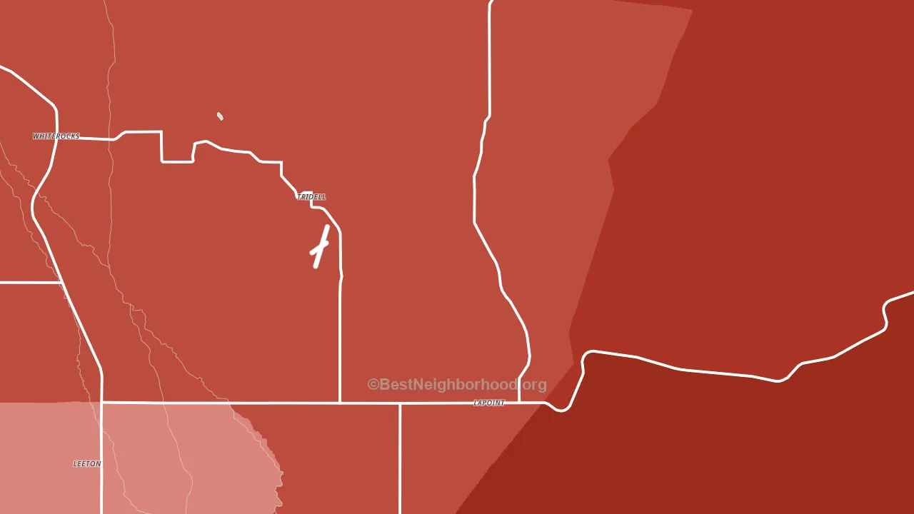 Lapoint, UT block-group political-lean map