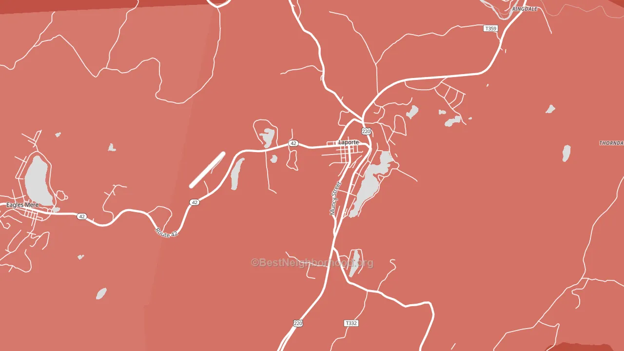 Laporte, PA block-group political-lean map