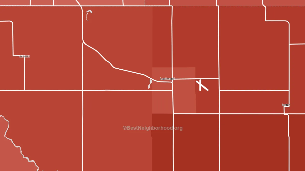 Larchwood, IA block-group political-lean map