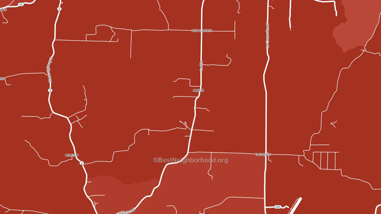 Larkin, AR block-group political-lean map
