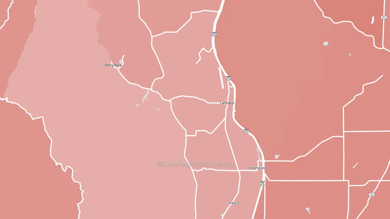 Larkspur, CO block-group political-lean map