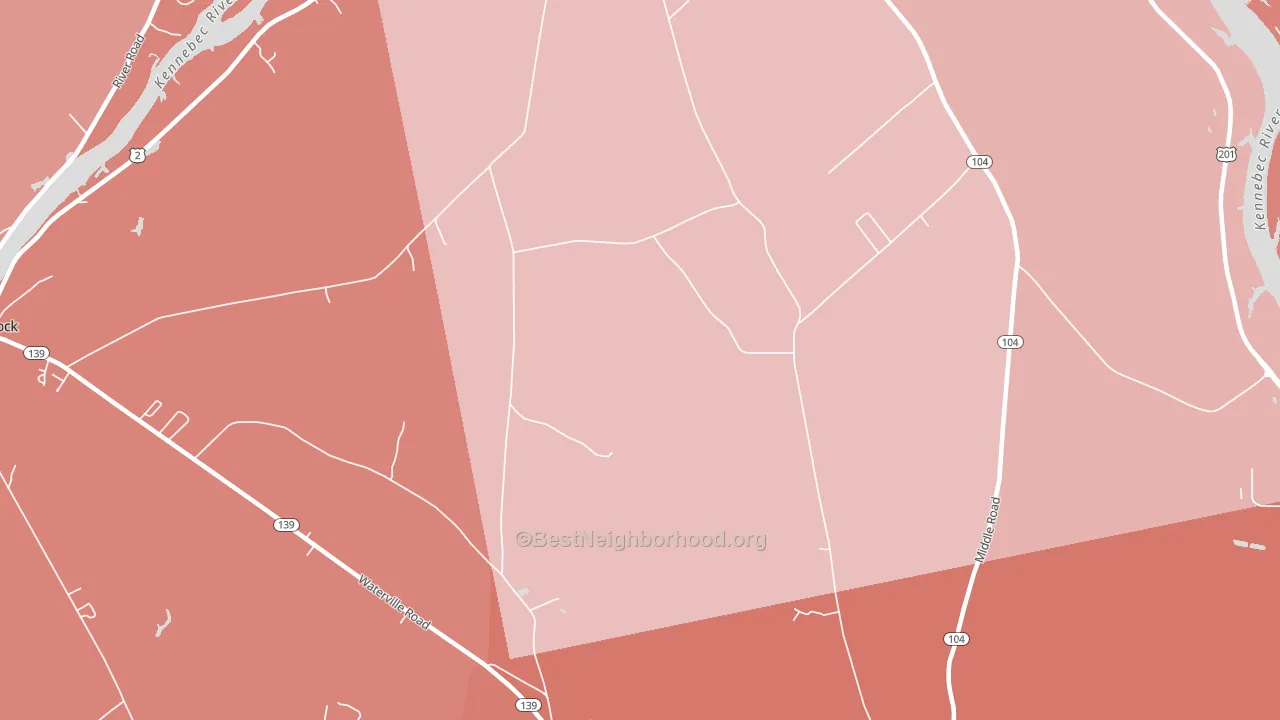 Larone, ME block-group political-lean map
