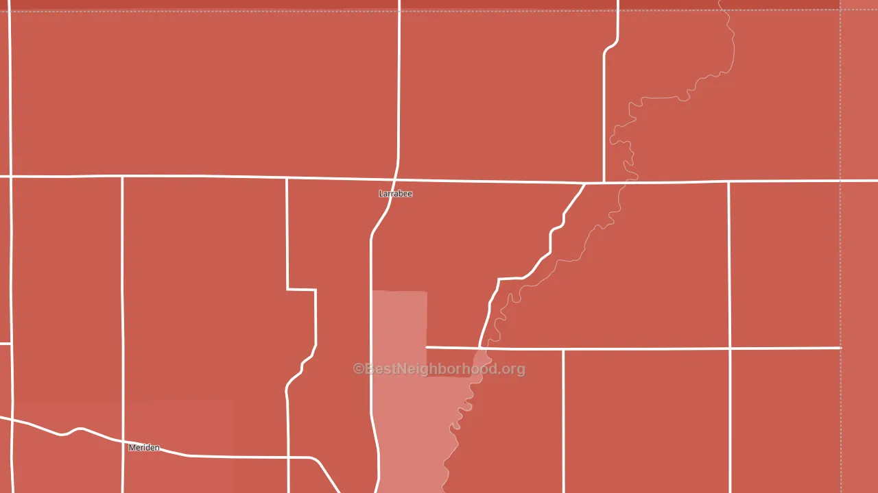 Larrabee, IA block-group political-lean map