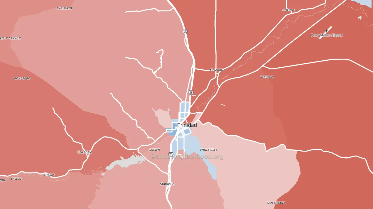 Las Animas County, CO block-group political-lean map