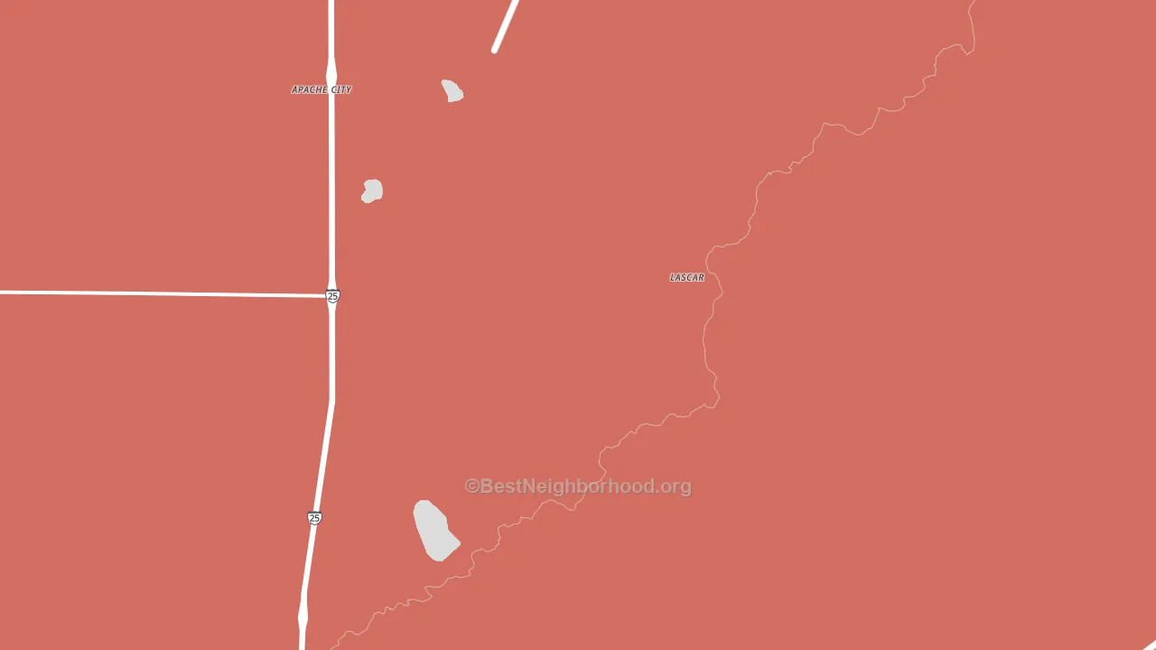 Lascar, CO block-group political-lean map