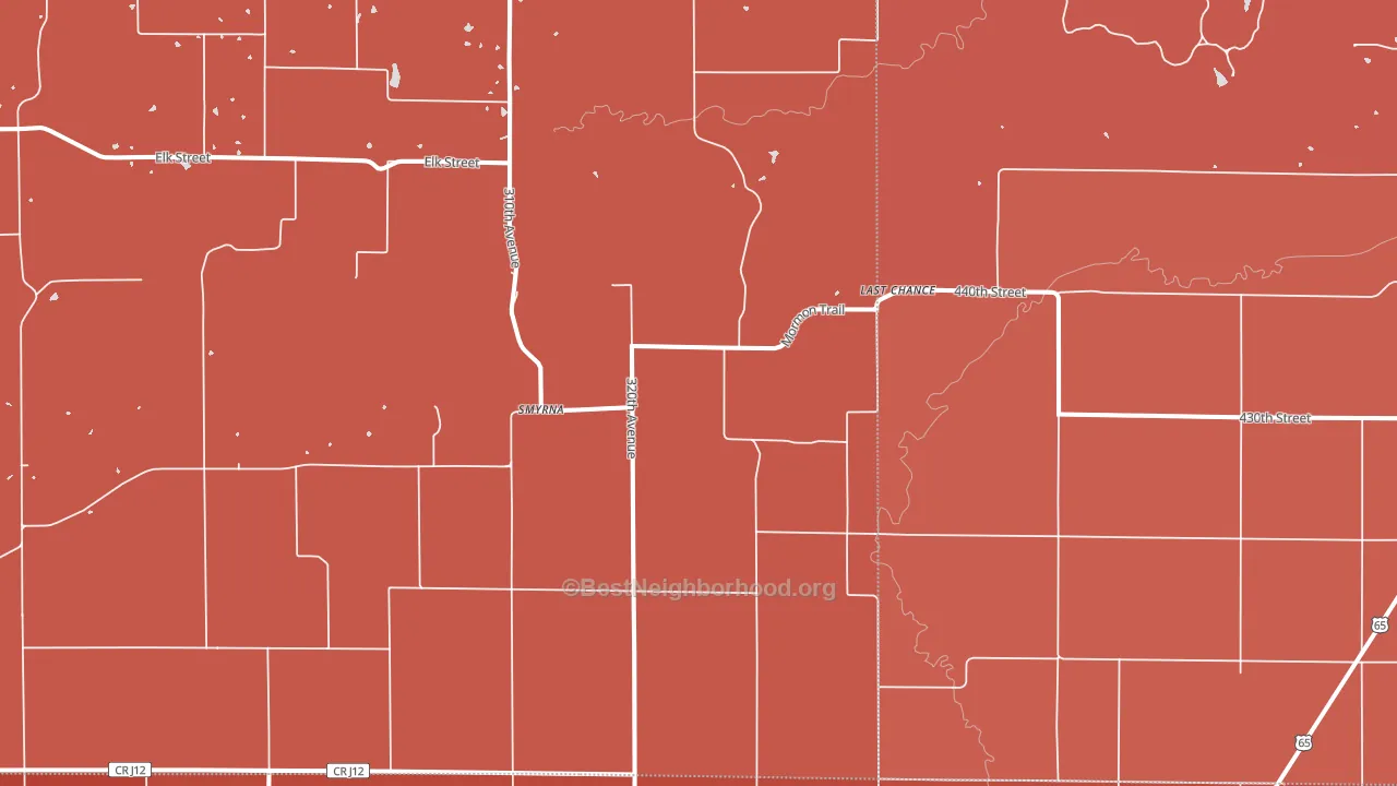 Last Chance, IA block-group political-lean map