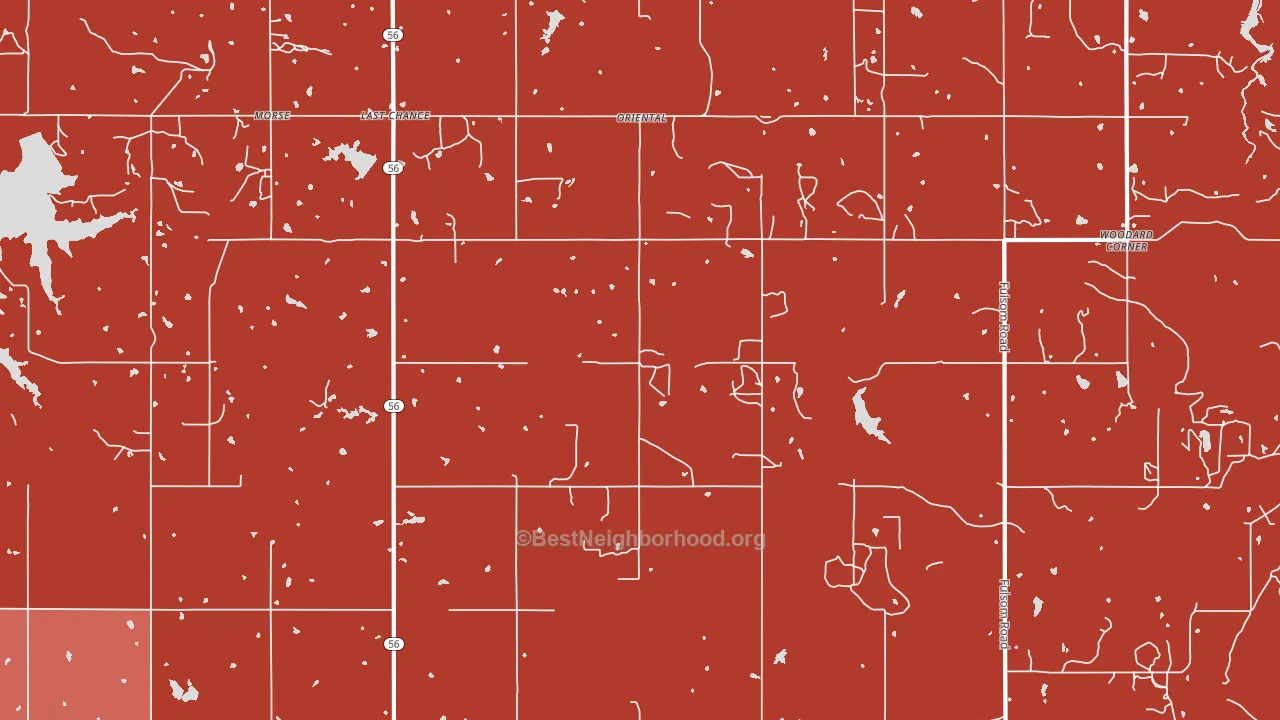 Last Chance, OK block-group political-lean map