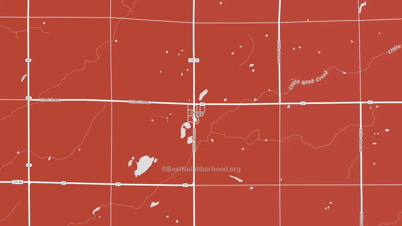 Lastrup, MN block-group political-lean map