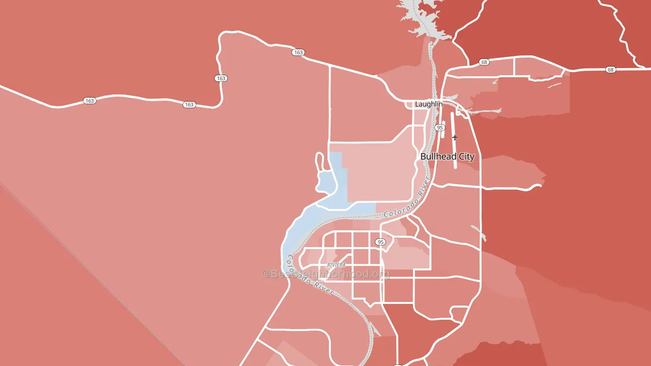 Laughlin, NV block-group political-lean map