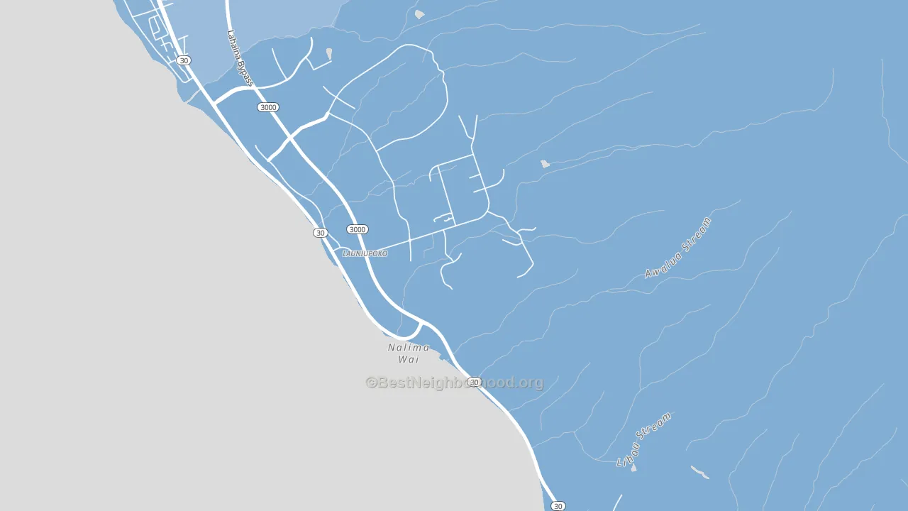 Launiupoko, HI block-group political-lean map