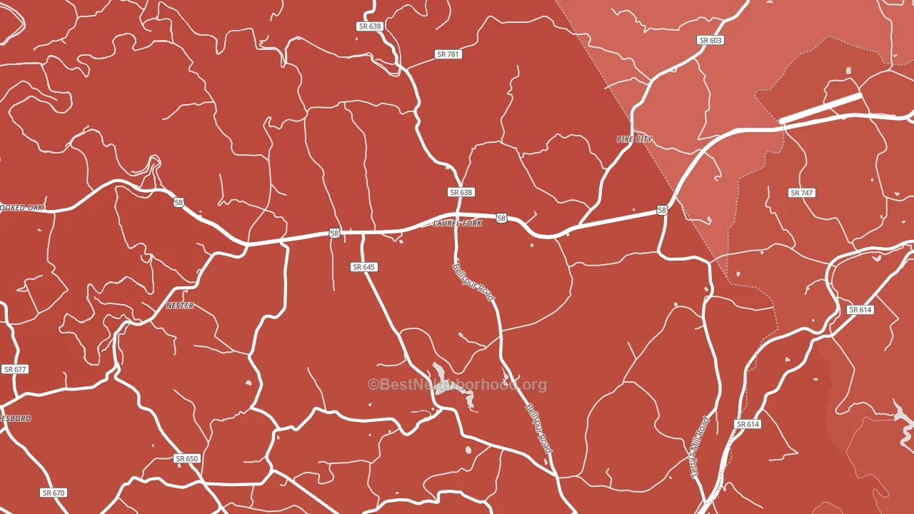 Laurel Fork, VA block-group political-lean map
