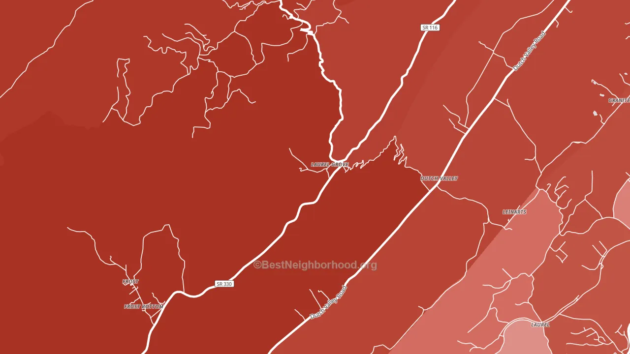 Laurel Grove, TN block-group political-lean map