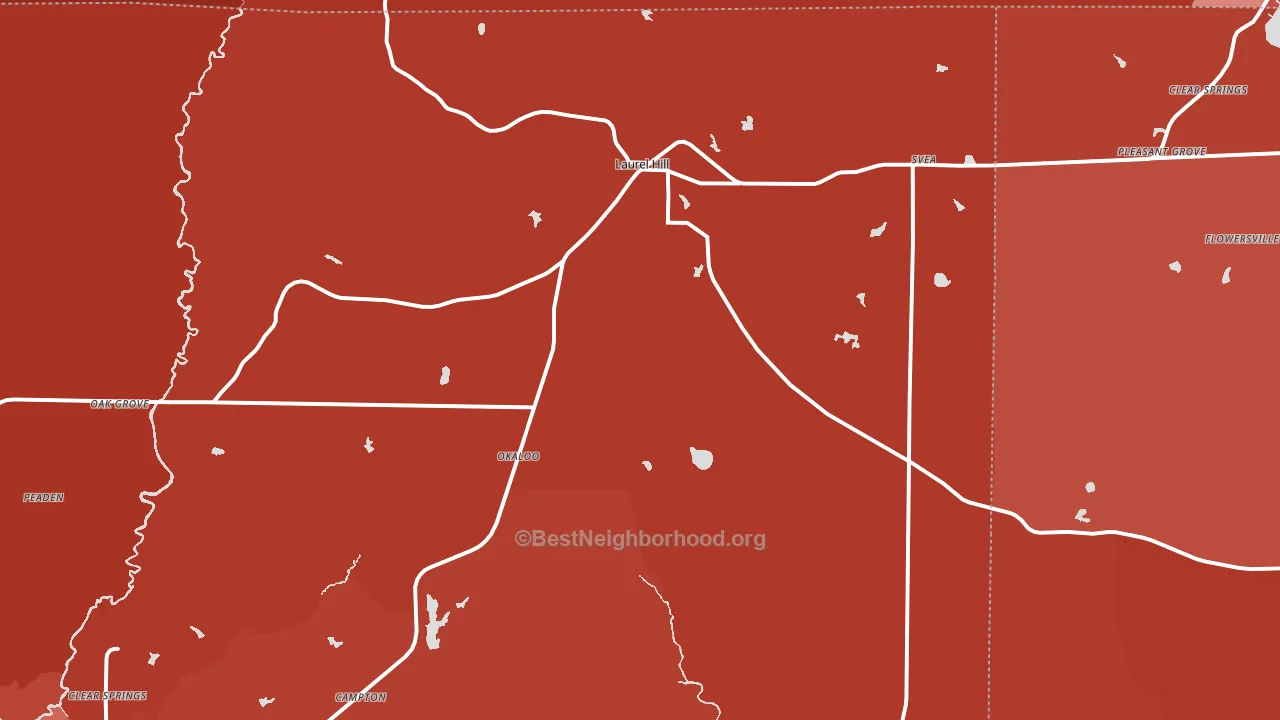 Laurel Hill, FL block-group political-lean map