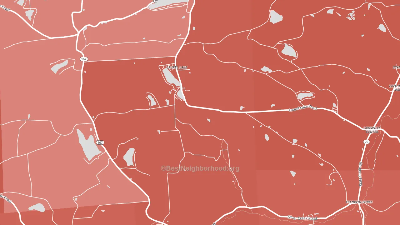 Laurel Lake, PA block-group political-lean map