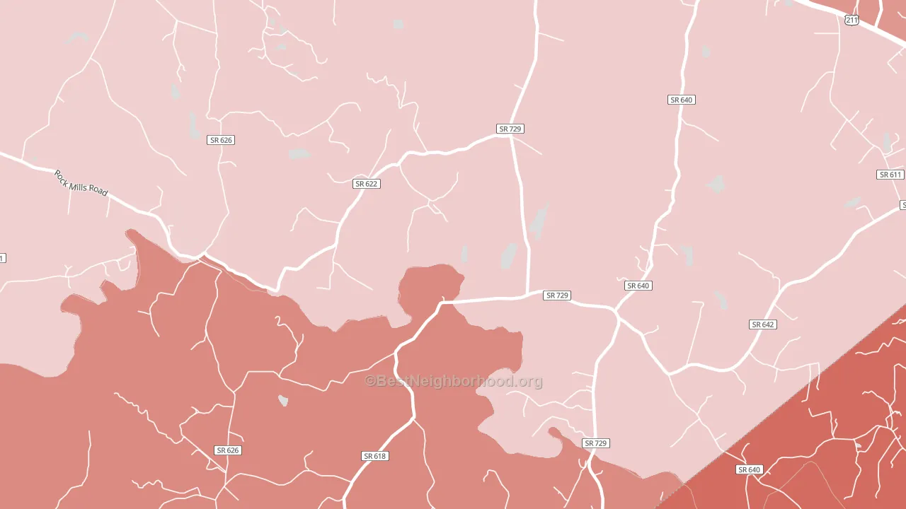 Laurel Mills, VA block-group political-lean map