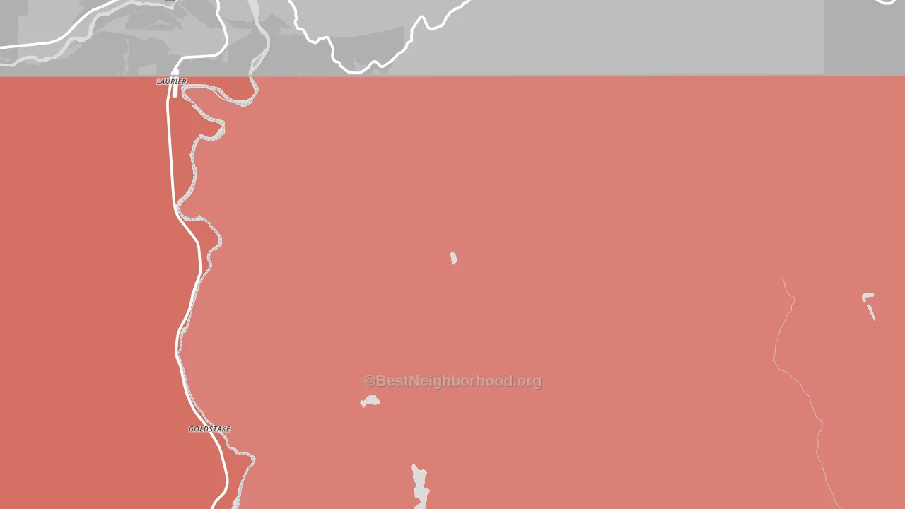 Laurier, WA block-group political-lean map