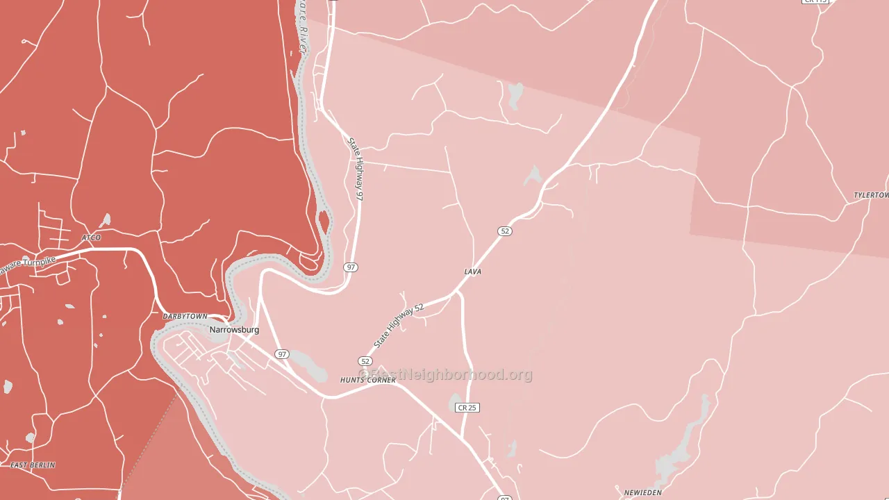 Lava, NY block-group political-lean map