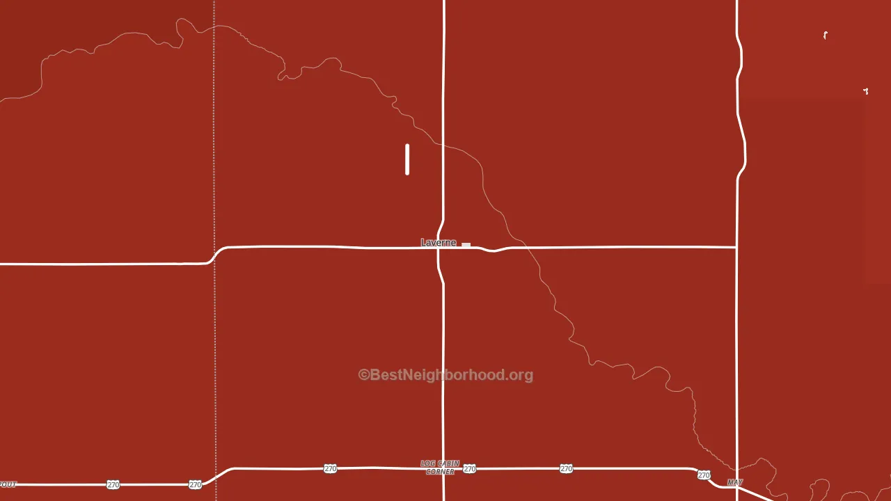 Laverne, OK block-group political-lean map