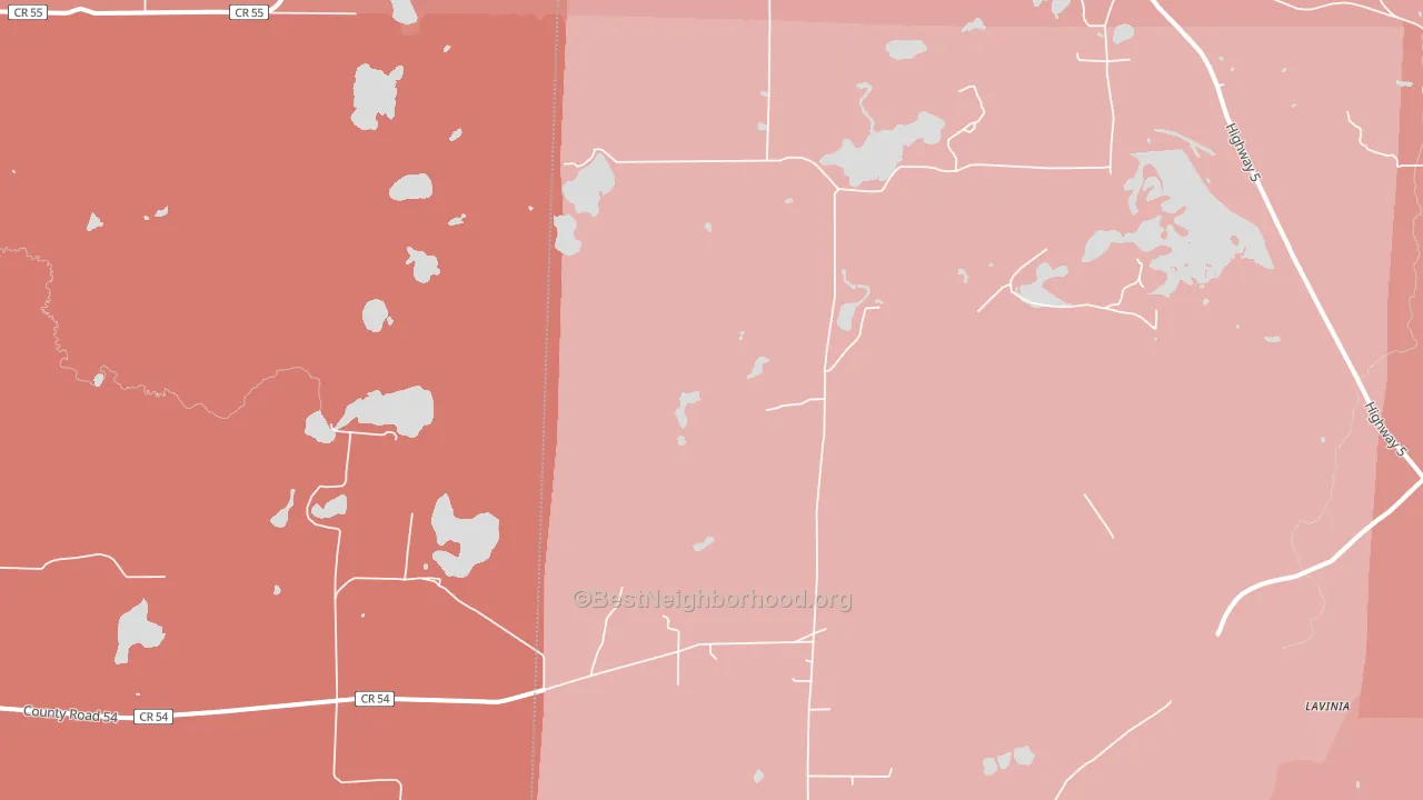 Lavinia, MN block-group political-lean map