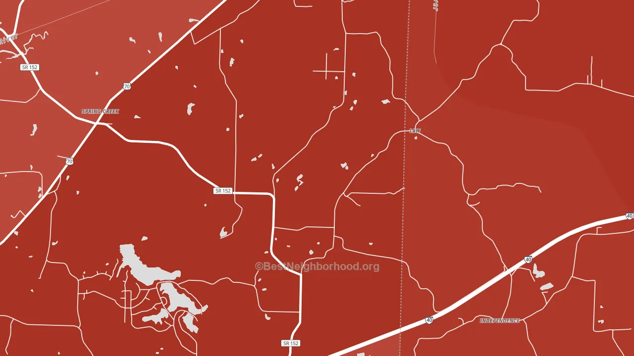 Law, TN block-group political-lean map