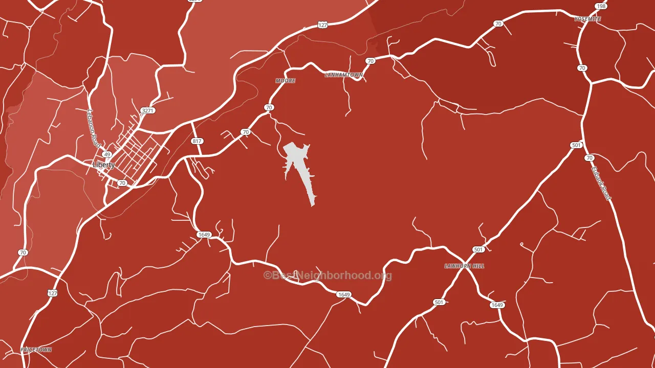 Lawhorn Hill, KY block-group political-lean map